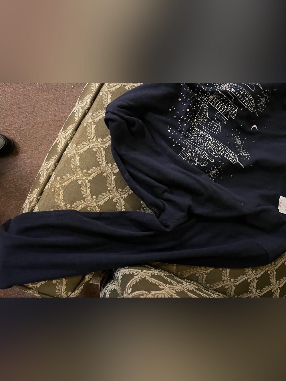 LOFT Navy Classic Crewneck Top - Picture 6 of 8